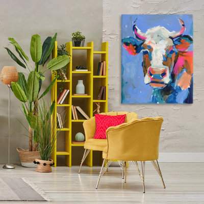 «Painterly Cow Portrait», art mural sur toile par Victoria Barnes