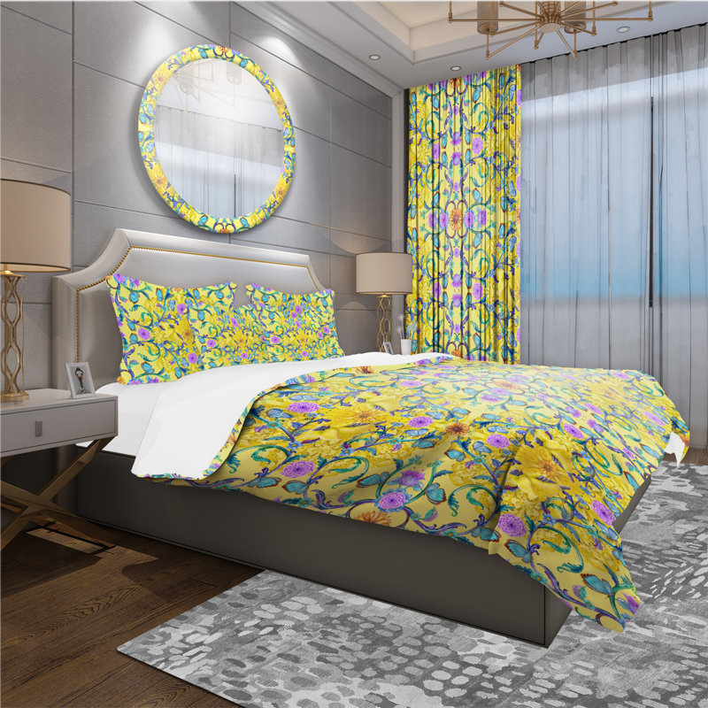 Ensemble de housse de couette bohémien, Housse simple + 1 taie décorative