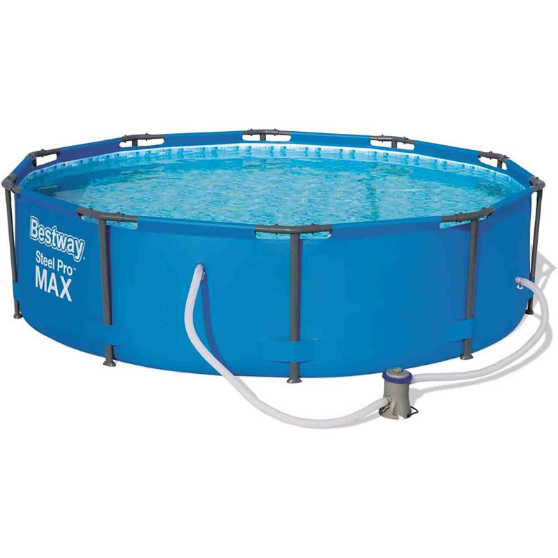 30 H x 120 W x 120 L Steel Pro Max Swimming Pool with Pump