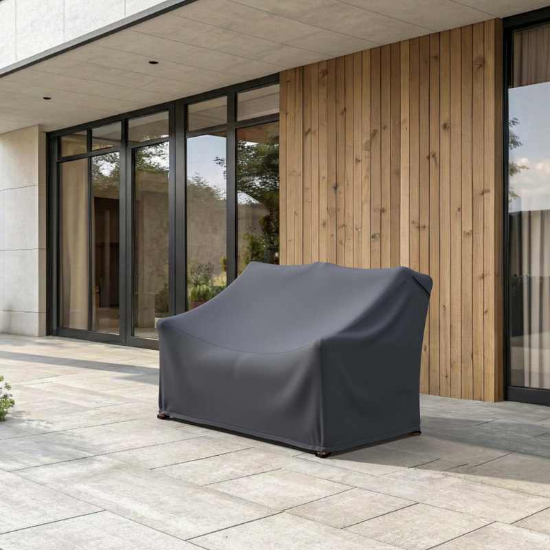 Housse pour causeuse de patio rectangulaire en teck Brunswick
