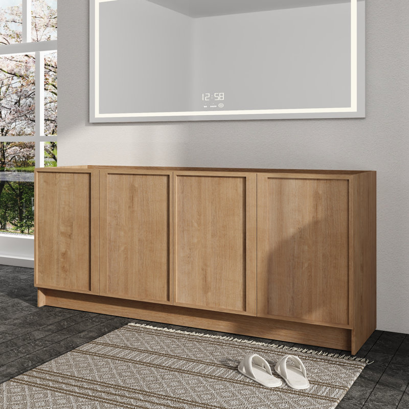 Base de meuble-lavabo double autoportant de 72 po Kaelor seulement