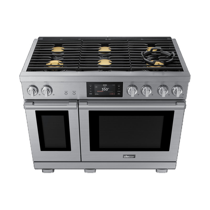 48" Pro-Range 6 Burners, Transitional, Silver, Natural Gas/Liquid Propane