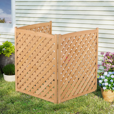 3-panel Outdoor Air Conditioner Fence Screen by SoliWood