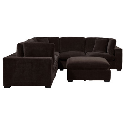 Exceptional Quality - Lotte 5-Piece Upholstered Modular Sectional Chocolate