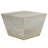 Abba 28"W Solid Mango Wood Modern Square Coffee Table with Low Profile Block Design-1216584664