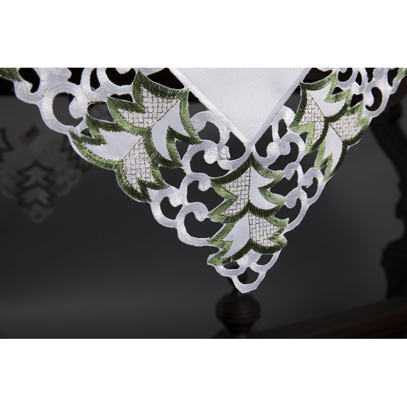Salley Embroidered Cutwork Holiday Table Topper