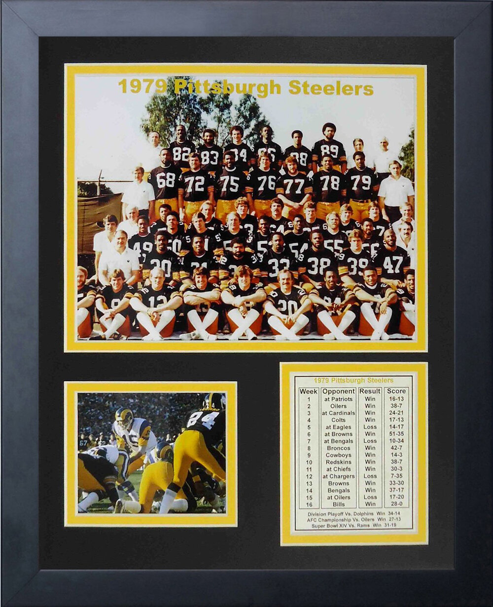 Legends Never Die NFL 1979 Pittsburgh Steelers Super Bowl XIV Champions  Framed Double Matted Photos, 12 x 15