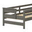 Lit superposé simple au-dessus d'un lit double en bois avec lit extensible-1828547725