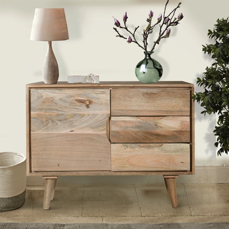 Gaspard Solid Wood 3 - Drawer Accent Chest