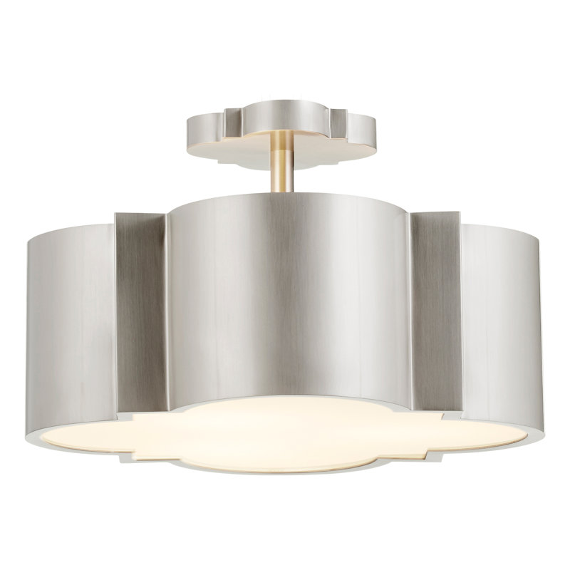 Wyatt 3 - Light Geometric Chandelier, Satin Nickel
