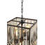 Lustre rectangulaire à 8 lumières de style bougie avec accents de cristal Alrick