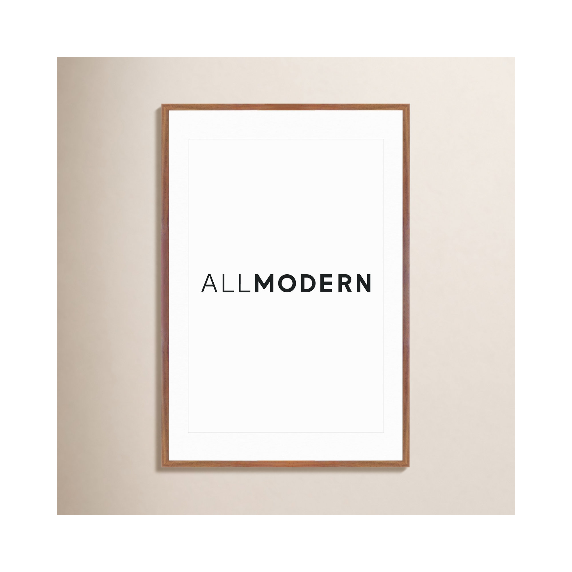 Capullo Wood Matte Picture Frame with Mat, 20" x 30", 24" x 36", Walnut