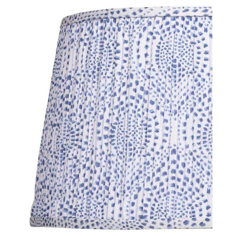 Lenore Medium Tapered Lamp Shade, Blue/Ivory