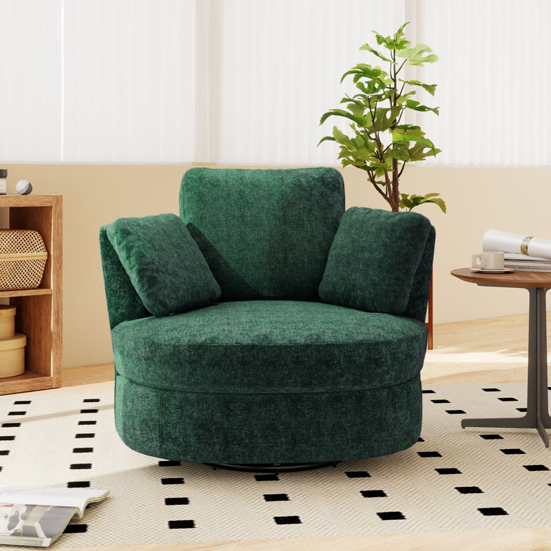 Fauteuil demi-tonneau pivotant de 40,55 po, Vert