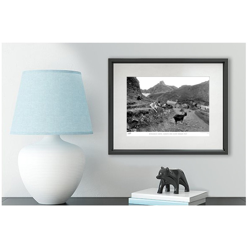 Kynance Cove, Goats On Cliff Road 1927 - Single Picture Frame Print, 45cm H x 60cm W x 2.3cm D