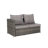 -piece Patio Furniture Set, Outdoor Wicker L-shaped Sectional With Corner Table And Glass Top Table For Poolside Or Backyard