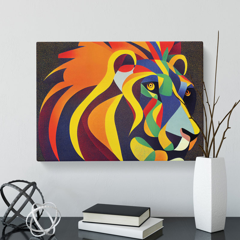 An Abstract Lion - Wrapped Canvas, 40cm H x 60cm W x 3cm D