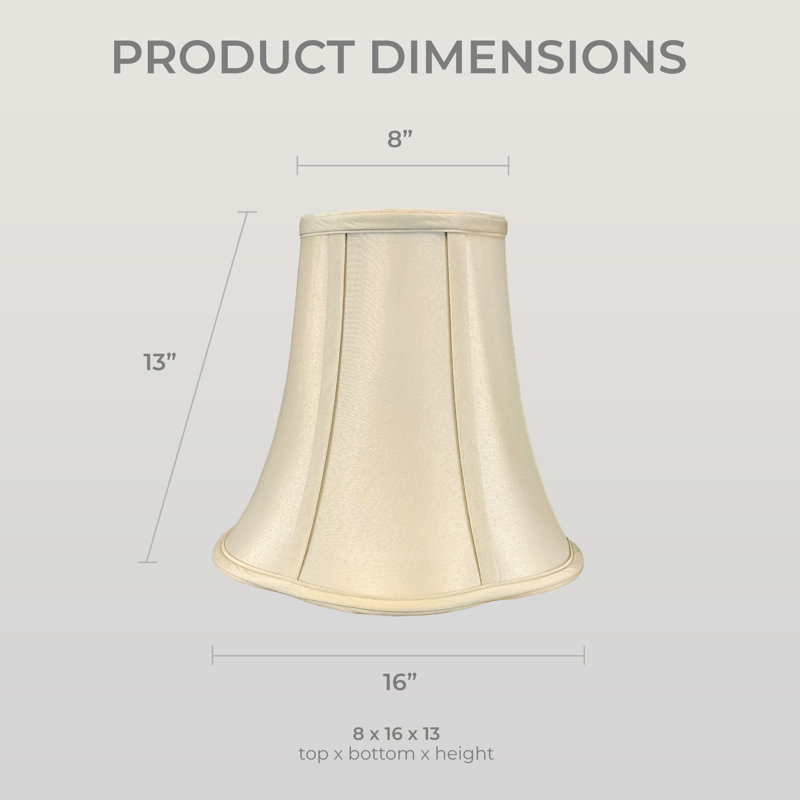 Lampe cloche festonnée House of Hampton®, Beige, H 13 po x l 16 po x P 16 po