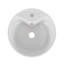 Lavabo vasque rond 15,7 po x 5,7 po avec finition blanc brillant