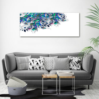 Peacock Feathers - Wrapped Canvas Print