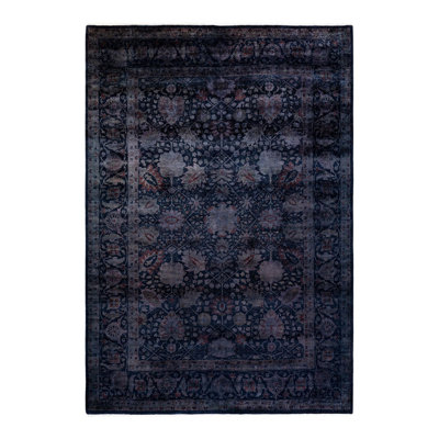 Osbaldo One-of-a-Kind 6' 2" X 9' 2" New Age Wool Area Rug Purple