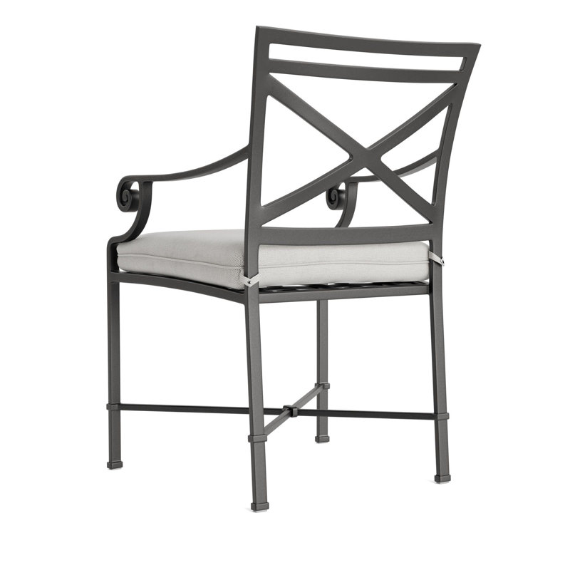 Venetian Outdoor Lounge Chair, Fusion Dove, Textured Pewter