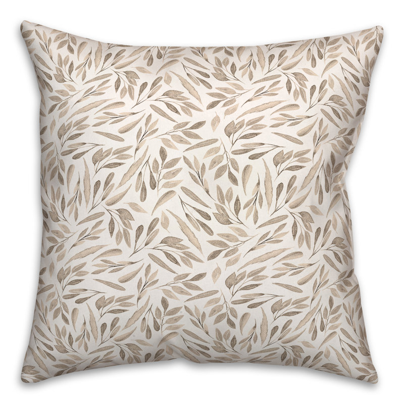 Floral Throw Pillow, 18" H x 18" W