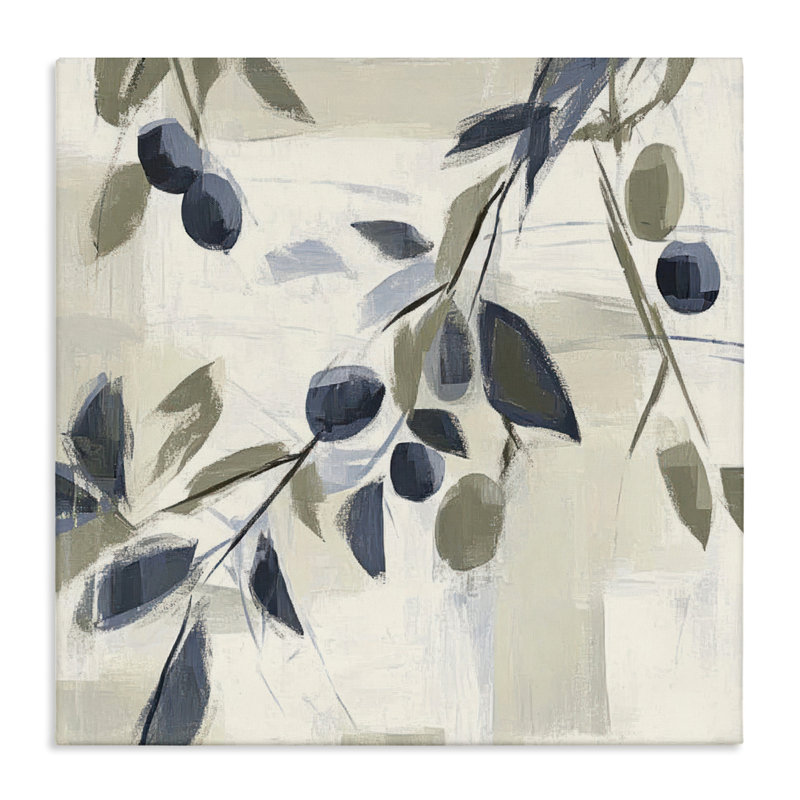 Toile douce de verdure méditerranéenne, design par Mona Grace, H 17 po x l 17 po
