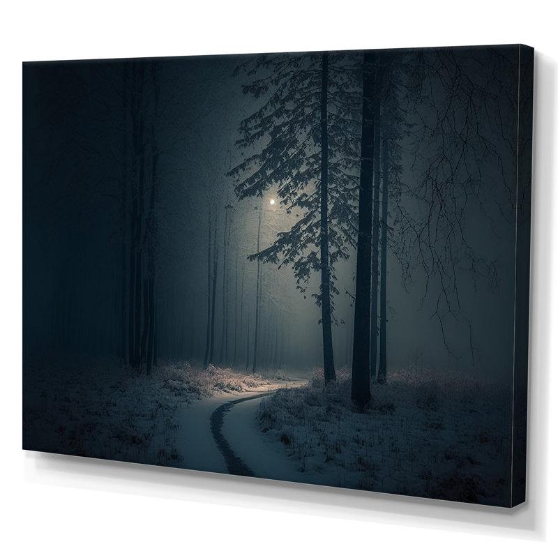 Wintercalm pendant la forêt Winter Time II - reproduction sur toile, H 12 po x l 20 po x P 1 po, Toile tendue