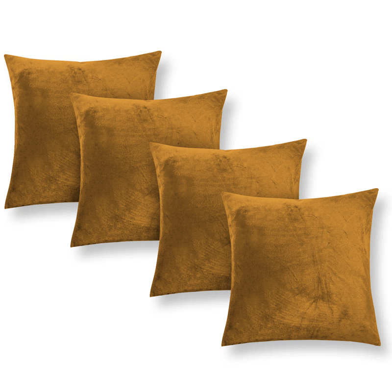Square Scatter Cushion Cushion Cover, Ochre