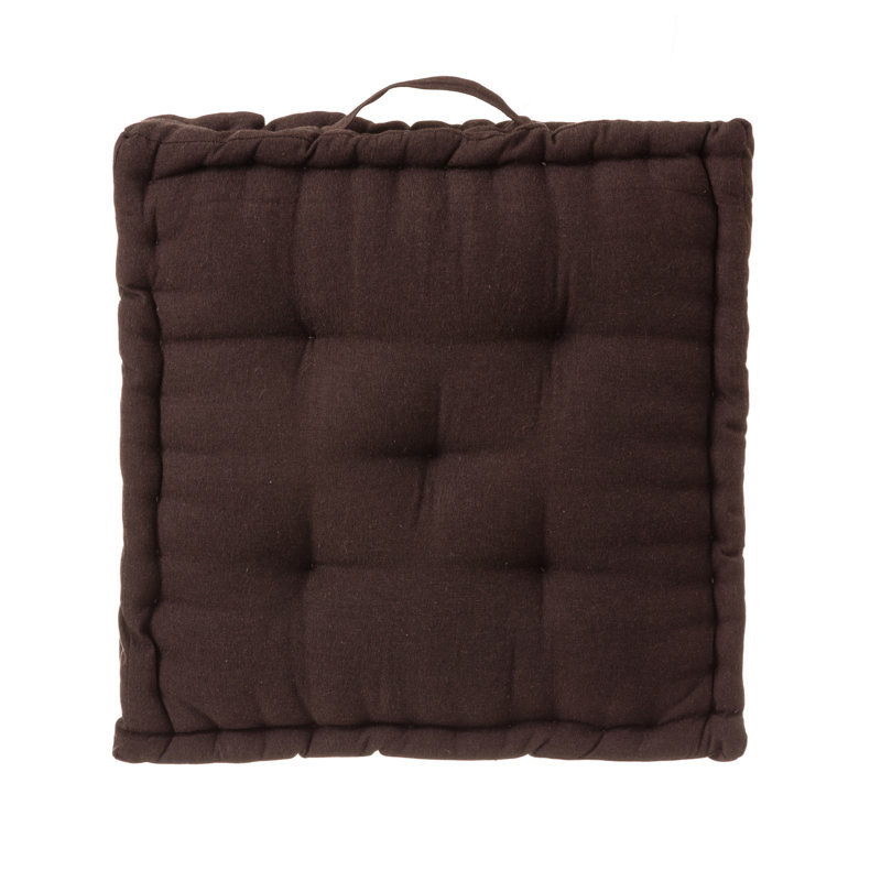 Avetta Cotton Square Floor Cushion, 45cm H x 45cm W, Purple