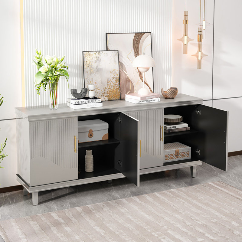 Ariyanah Sideboard, Champagne, 32.28" H x 70.07" W x 15.75" D
