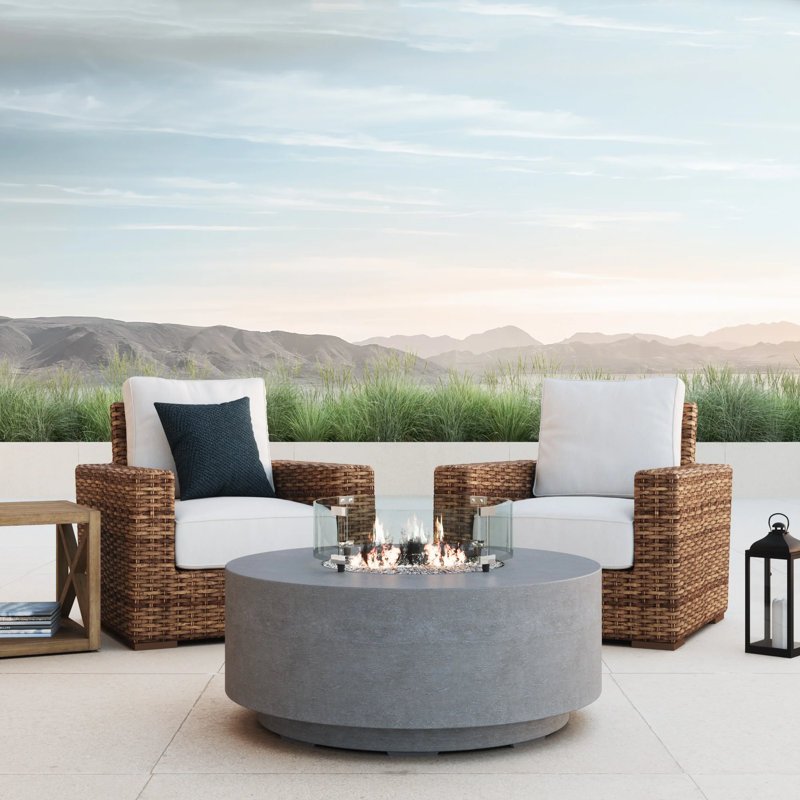 Havana Outdoor Patio Lounge Chair with Sunbrella Cushions, Canvas Flax Sunbrella®