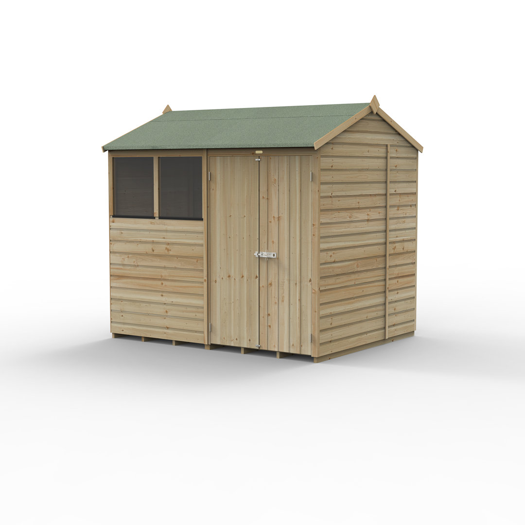 Beckwood 8x6 Pressure Treated Shiplap Reverse Apex Garden Shed