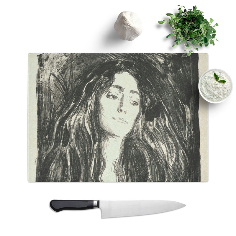 Eva Mudocci by Edvard Munch Chopping Board, 28.5cm W x 39cm L
