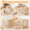 Parc pour bébé et tout-petit, centre d'activités pour bébé en bois réglable et pliable