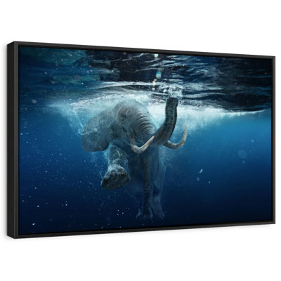 Underwater Elephant Canvas Print