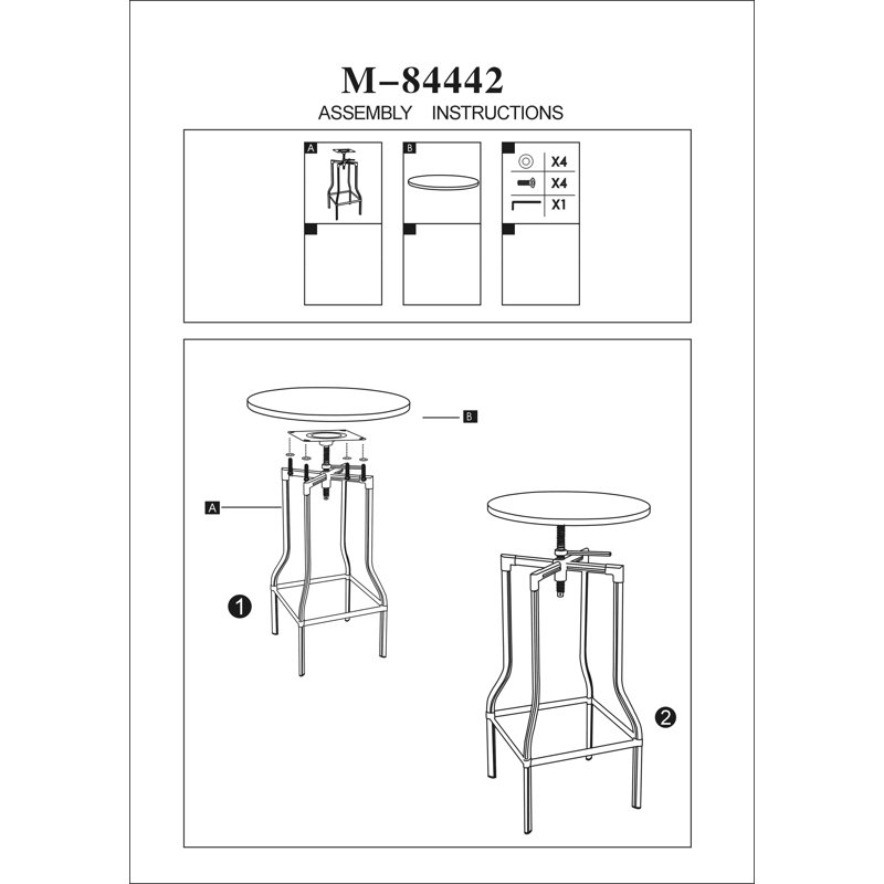 Round Metal Base Dining Table, Frosted Black, Walnut