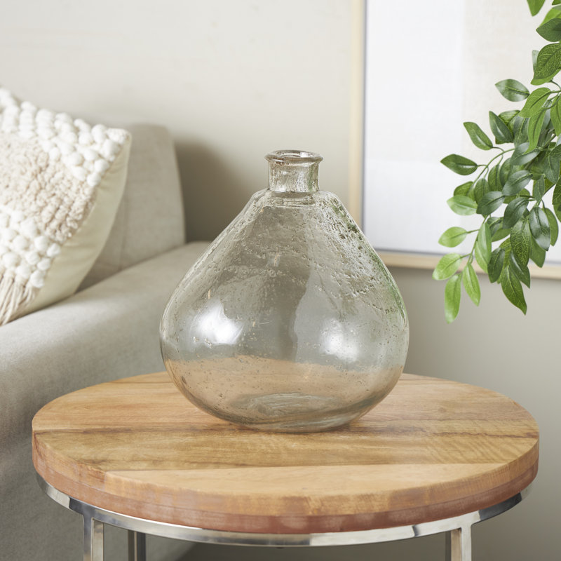 Vase Cole et verre moucheté avec accents