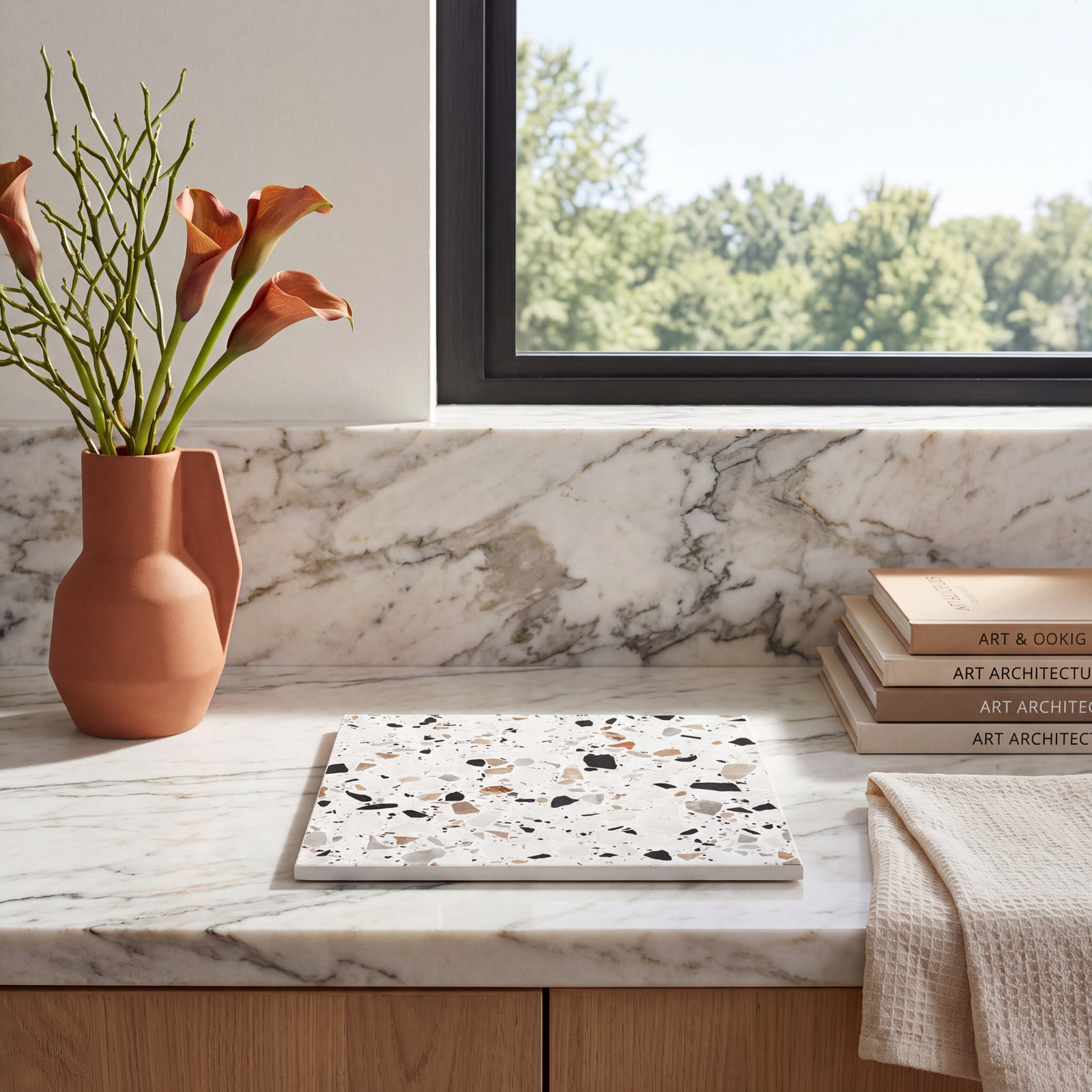 Grist 8" x 8" Porcelain Tile, Light Gray