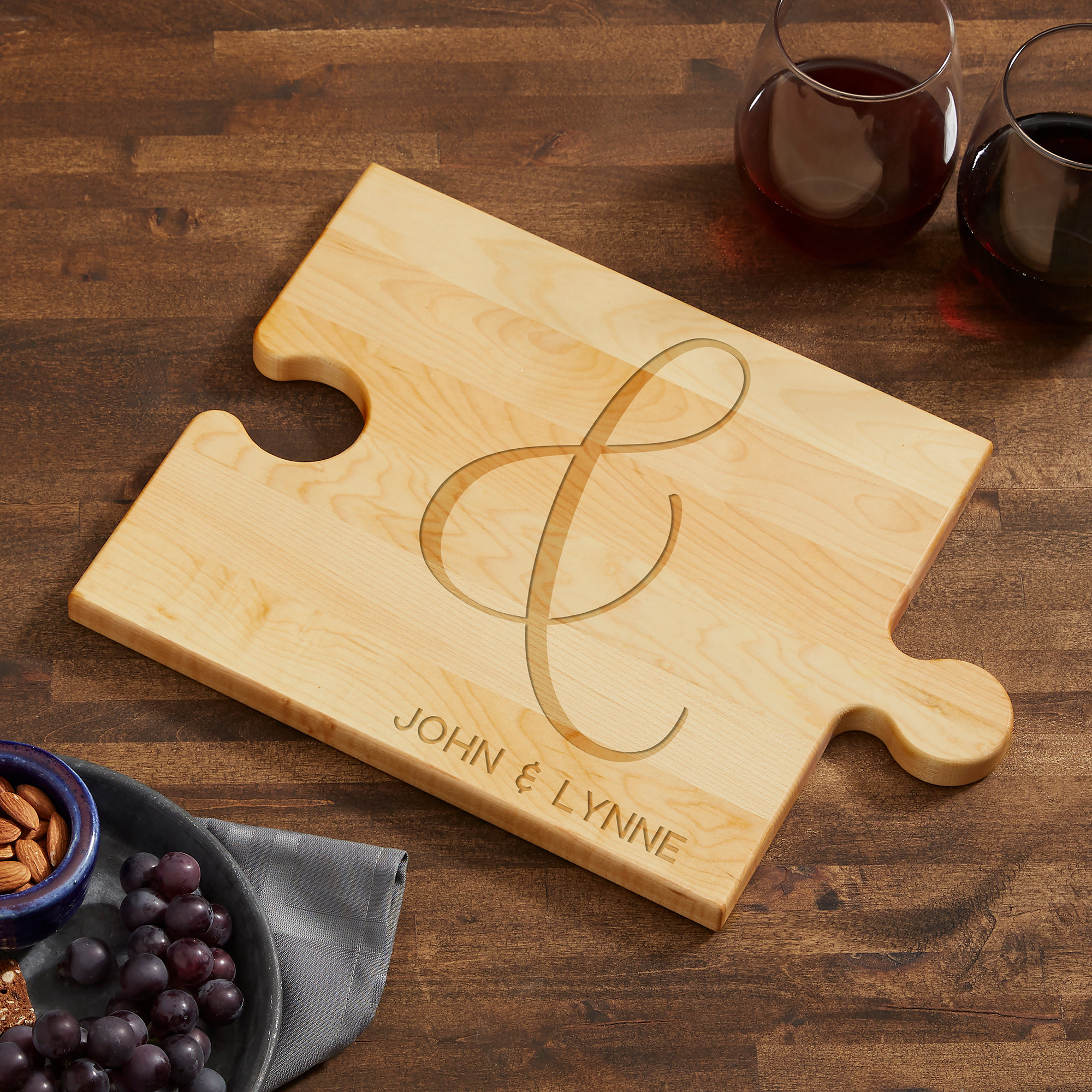 Her Kitchen 10x14 Personalized Bamboo Cutting Board