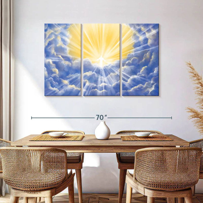 Adella Christ Above The Clouds, 36" H x 57" W