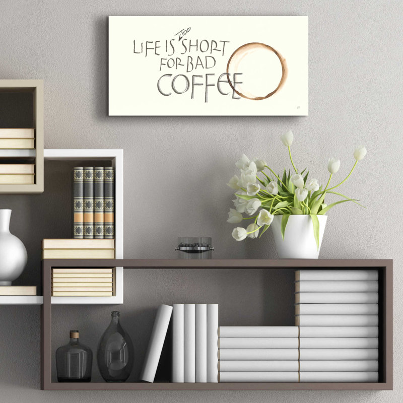 «Coffee Sayings I» par Chris Paschke, H 12 po x l 24 po