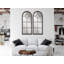 Miroir mural arqué en métal vieilli avec vitre-719159301