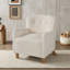 Fauteuil d'appoint capitonné avec coussin en mousse, accoudoirs et pieds en bois massif, idéal pour le salon ou un coin lecture.-985055538