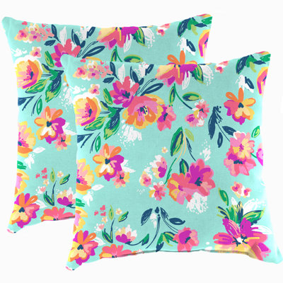 18" x 18" Solid Outdoor Throw Pillow (Set of 2)