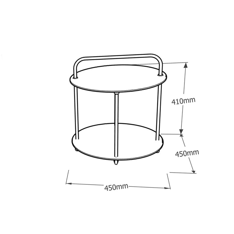 Azemar Aluminium Side Table