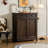 Dark Walnut Solid Wood Shoe Storage Bench-1721151989