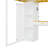 Full Size Loft Bed with Storage Staircase,Built-In Dressing Table with Mirror and Drawer, Wardrobe & Cabinets, USB Charging Ports and Lights, White+Yellow-1088749687