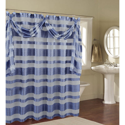 Enciso Striped Single Shower Curtain